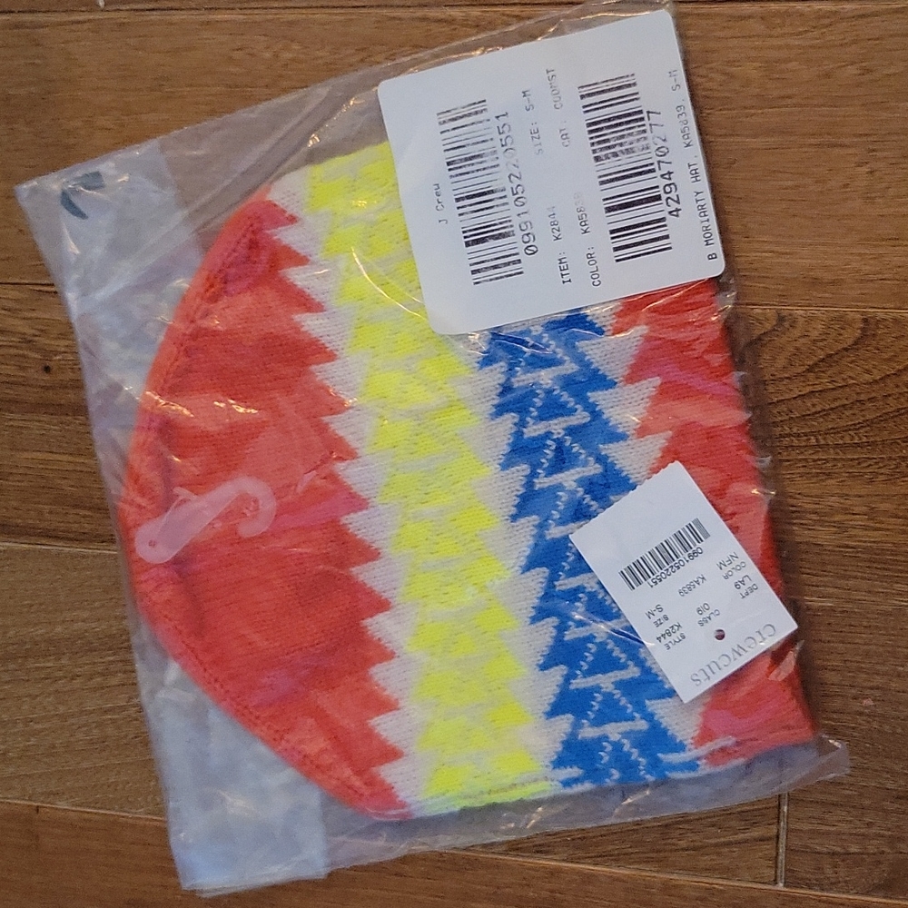 NWT CrewCuts wool neon Moriarty beanie hat‎ small medium
